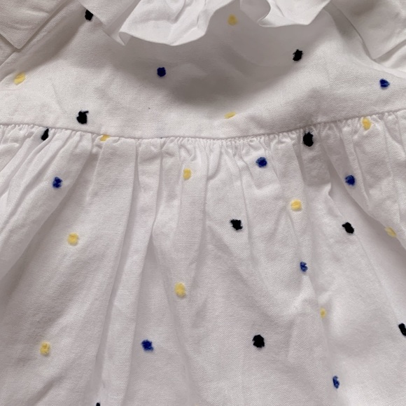 Janie and Jack Clip Dot Dress White Size 6-12 Months - Picture 4 of 7